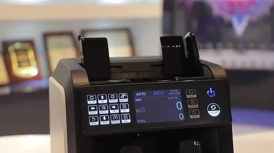 2 Cis Two Pockets TFT Display Value Currency Counter Banknote Counter Money Discriminator Money Counter